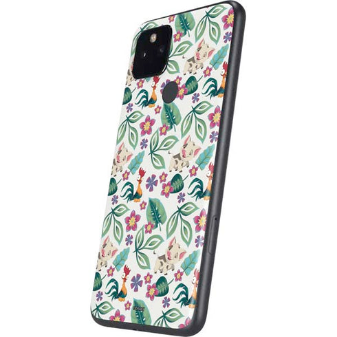 Disney Princess Moana Pua and Heihei Pattern Google Pixel 4a 5G Skin